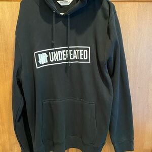 Undefeated Black Hoodie with White Logo